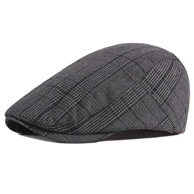 Qunson 2 Pack Men's Cotton Flat Cap Ivy Gatsby Newsboy Hat (L) - Image 2